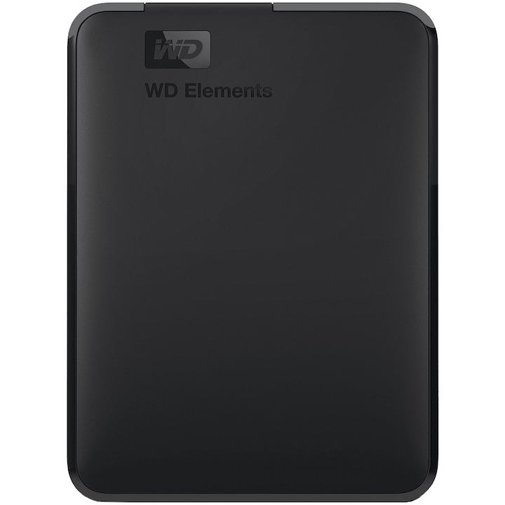 Külső HDD WD Elements hordozható, 1 TB, 2,5 hüvelykes, USB 3.0, fekete