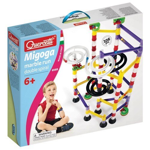 Set de constructii Quercetti Marble Run Dublu Spiral