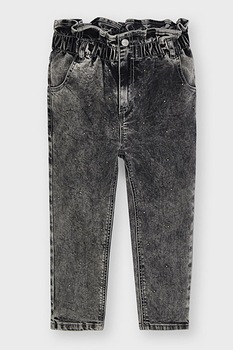 Mayoral, Blugi cu talie inalta si strasuri, Gri inchis Mayoral, Blugi cu talie inalta si strasuri, Gri inchis