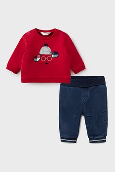 Mayoral, Set de bluza sport si pantaloni, Bleumarin/Rosu Mayoral, Set de bluza sport si pantaloni, Bleumarin/Rosu