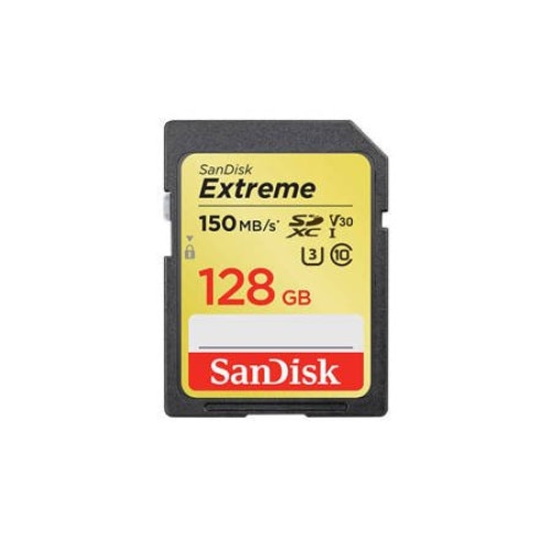 Card de memorie, SanDisk Exreme SDXC, Capacitate 128 GB, 150/70 MB / s , V30 UHS-I U3 , Class 10, Video 4K UHD