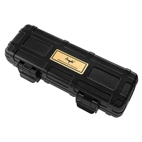 Humidor trabucuri Angelo Black din lemn de cedru, de calatorie (2 trabucuri)