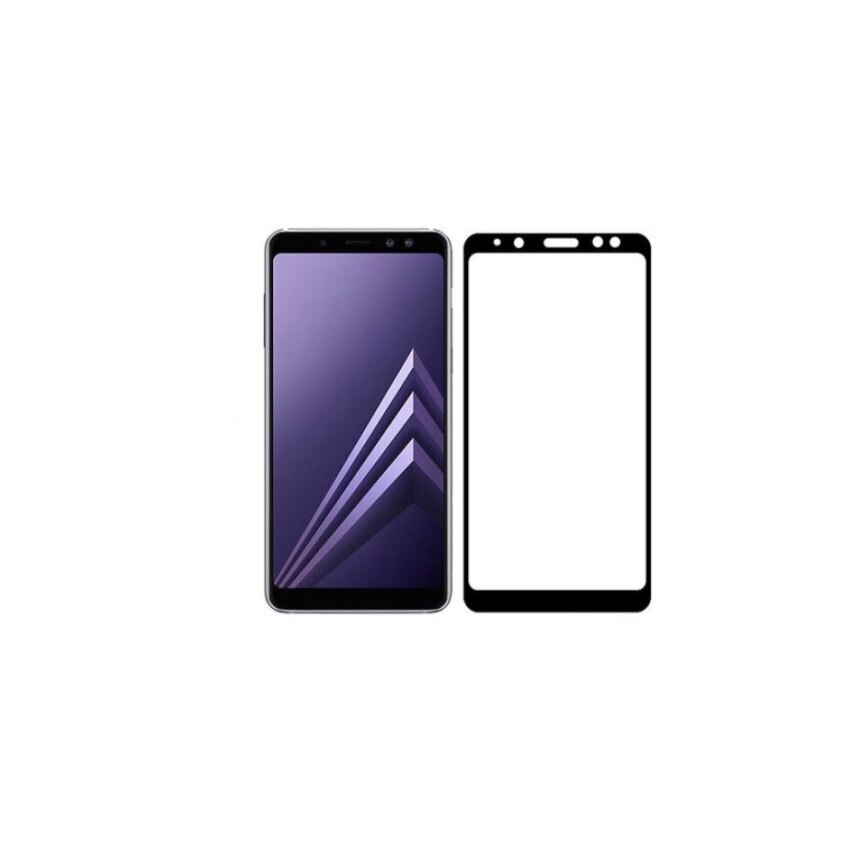 Folie din sticla securizata, 9H, pentru Samsung Galaxy J8 2018, Negru