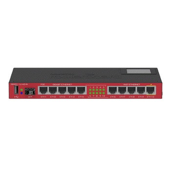 Router 5 x Fast Ethernet, 5 x Gigabit, 1 x SFP, 1 x PoE, RouterOS L5 - Mikrotik RB2011UiAS-IN Router 5 x Fast Ethernet, 5 x Gigabit, 1 x SFP, 1 x PoE, RouterOS L5 - Mikrotik RB2011UiAS-IN