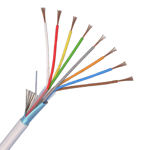 Cablu de alarma 8 fire ecranate, cupru 100%, rola 100 metri