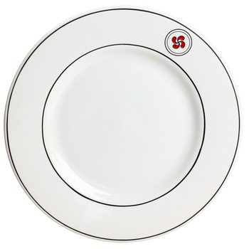 Farfurie desert cu design modern, Cesiro, Ø 20 cm, Alb Pur decorat cu model elice Farfurie desert cu design modern, Cesiro, Ø 20 cm, Alb Pur decorat cu model elice