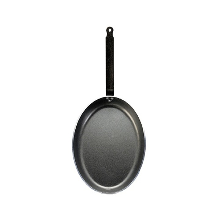 Тиган с незалепващо покритие de Buyer Choc Oval, Алуминиев, 26 см, Черен
