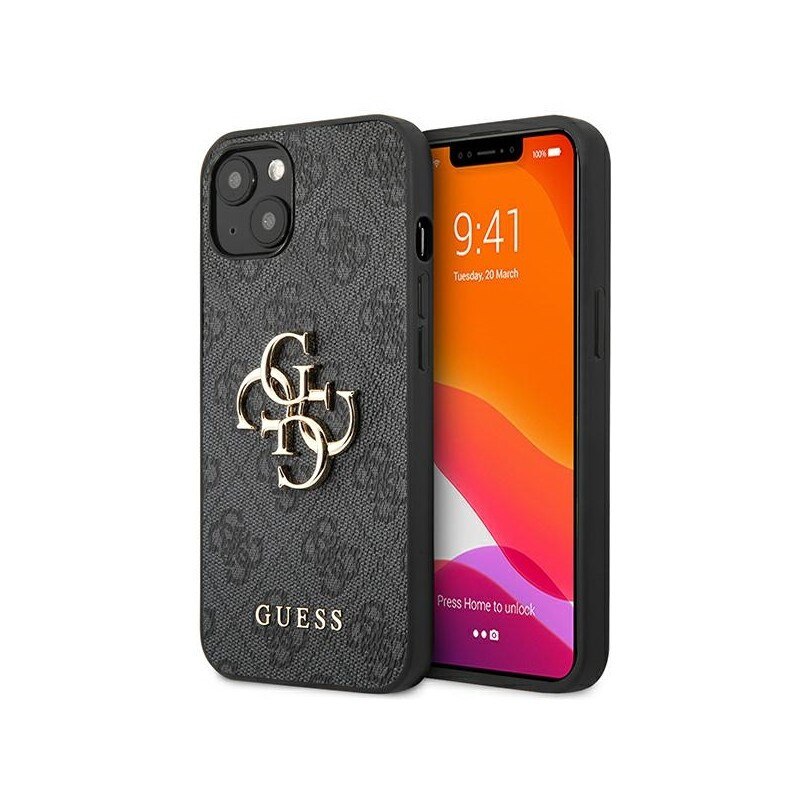Husa Spate Guess Compatibila Cu iPhone 13, Colectia 4G Big Metal Logo, Gri - 9024802