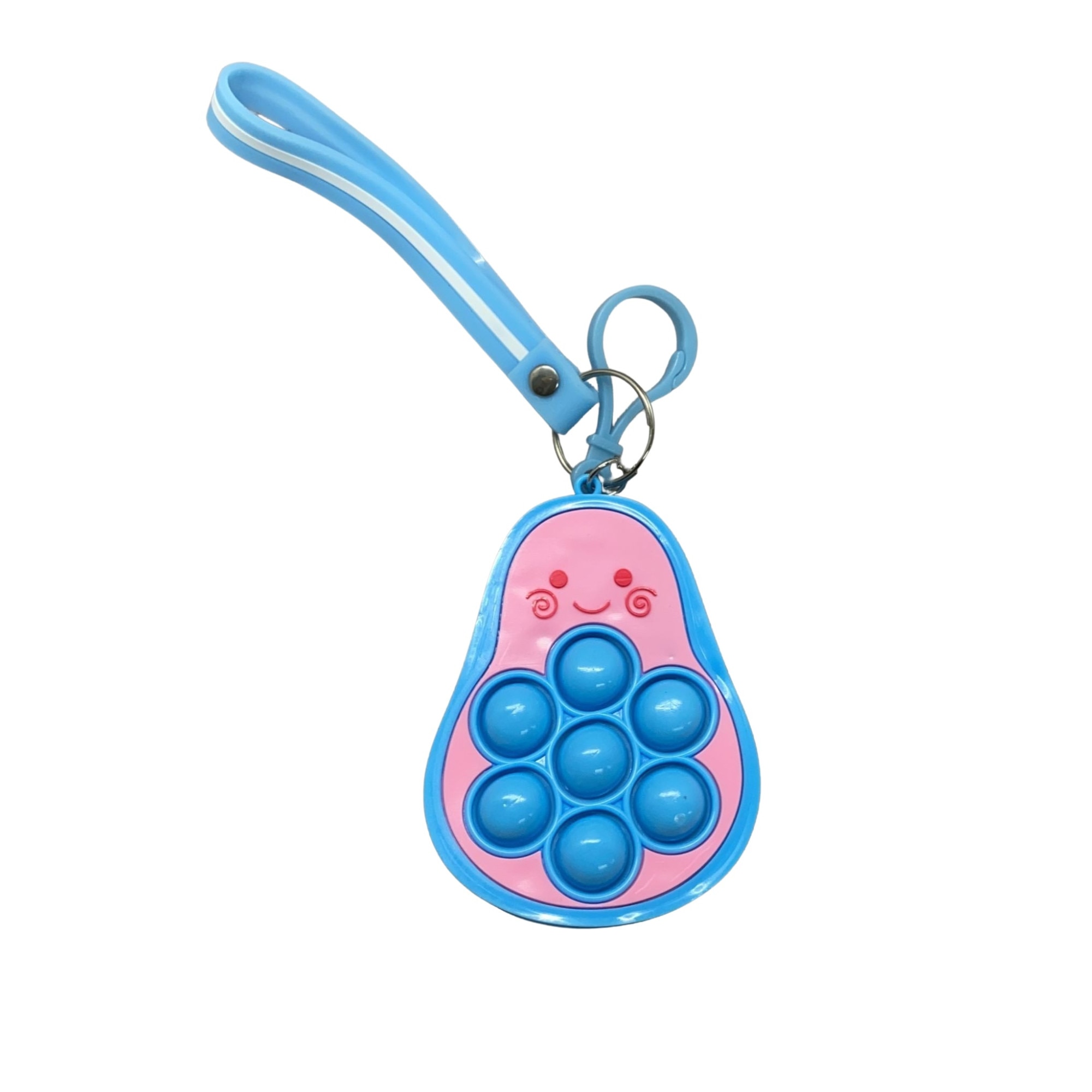 Jucarie antistres din silicon, Flippy, Pop It Now and Flip It, Simple Dimple, Breloc, Avocado, Albastru