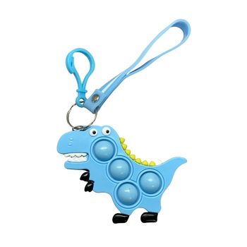 Jucarie antistres din silicon, Flippy, Pop It Now and Flip It, Simple Dimple, Breloc, Dinozaur, Bleu Jucarie antistres din silicon, Flippy, Pop It Now and Flip It, Simple Dimple, Breloc, Dinozaur, Bleu