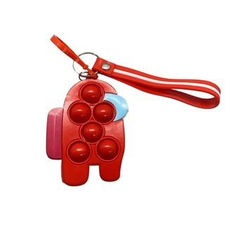 Jucarie antistres din silicon, Flippy, Pop It Now and Flip It, Simple Dimple, Breloc, Among Us, Rosu Jucarie antistres din silicon, Flippy, Pop It Now and Flip It, Simple Dimple, Breloc, Among Us, Rosu
