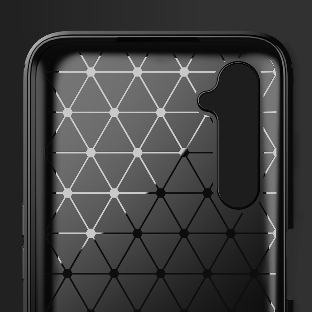 Husa pentru Realme 6 Pro, Techsuit Carbon Silicone, Black
