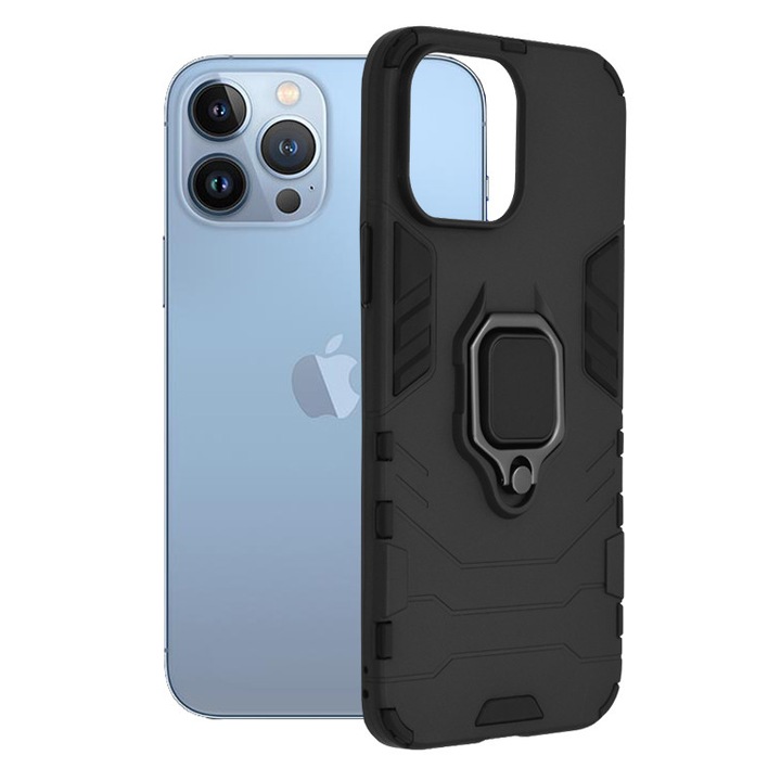 Кейс за iPhone 13 Pro Max, Techsuit Silicone Shield, черен