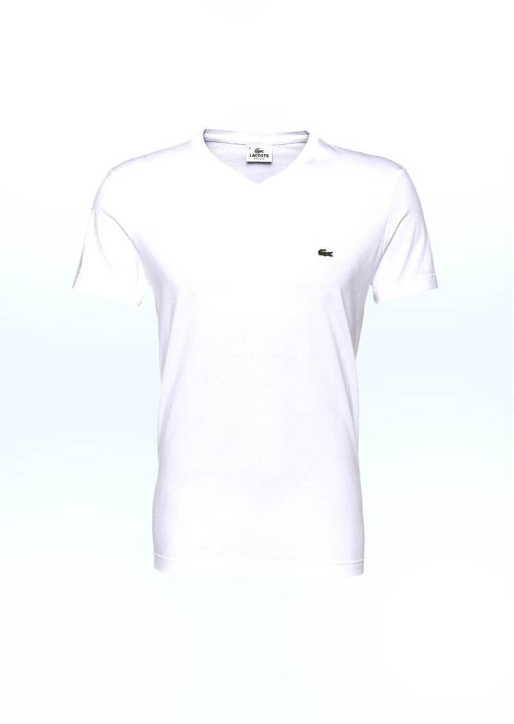 Tricou, Lacoste, Slim fit, Alb