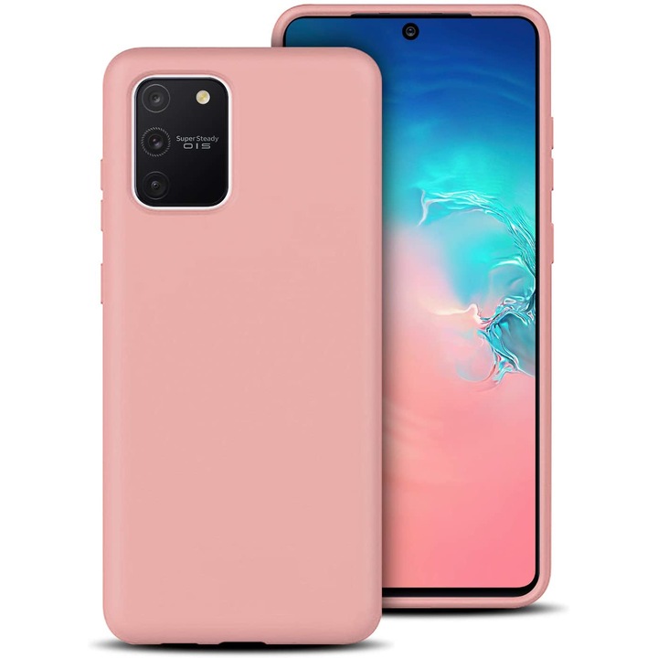 Ултратънък силиконов кейс MATA, С микрофибър от вътрешната страна за Samsung Galaxy S10 Lite / Powder Pink