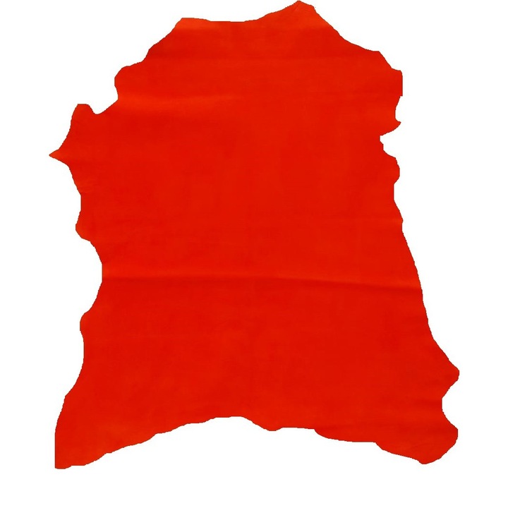 Piele camoscio, rosu aprins