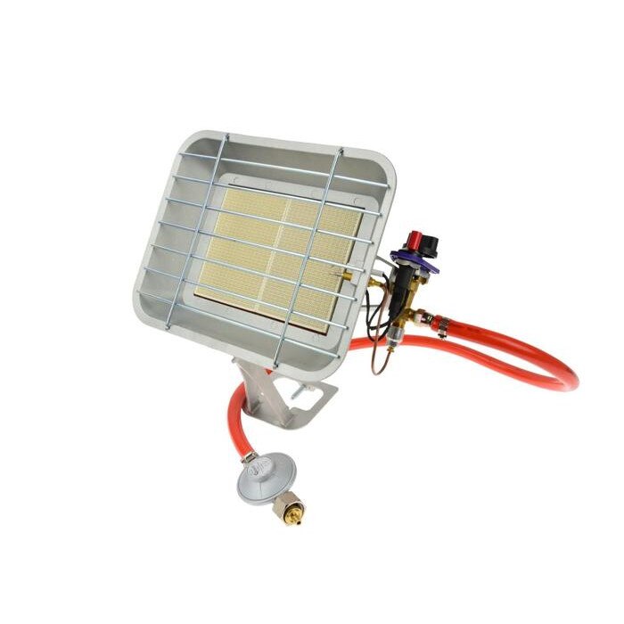 Incalzitor pentru terasa, pe gaz, distanta radiatie caldura de 1 metru, reflector din aluminiu turnat, putere termica 4600w