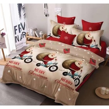 Set Lenjerie de pat dublu 4 piese, Craciun, Pucioasa, 230 x 250 cm, Elvo EXMS10 Set Lenjerie de pat dublu 4 piese, Craciun, Pucioasa, 230 x 250 cm, Elvo EXMS10