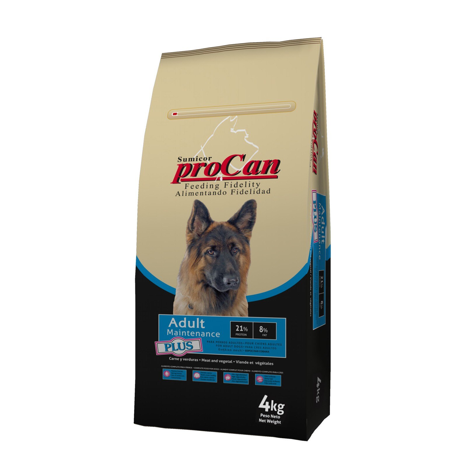 Hrana pentru caini, premium, uscata, Maintenance, adult, mix de carne, 4 kg