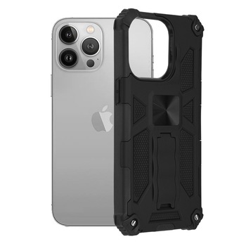 Husa de protectie pentru iPhone 13 Pro, functie landscape, magnet auto, Negru, KOF-BBL3399 Husa de protectie pentru iPhone 13 Pro, functie landscape, magnet auto, Negru, KOF-BBL3399