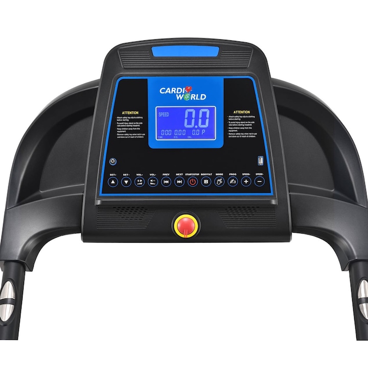 Banda de alergat electrica FitTronic® G2000, motor 3.5 CP, greutate suportata 120kg, viteza 0-14 km/h, sistem amortizare, cheie siguranta, pliabila pe cilindru, programe presetate