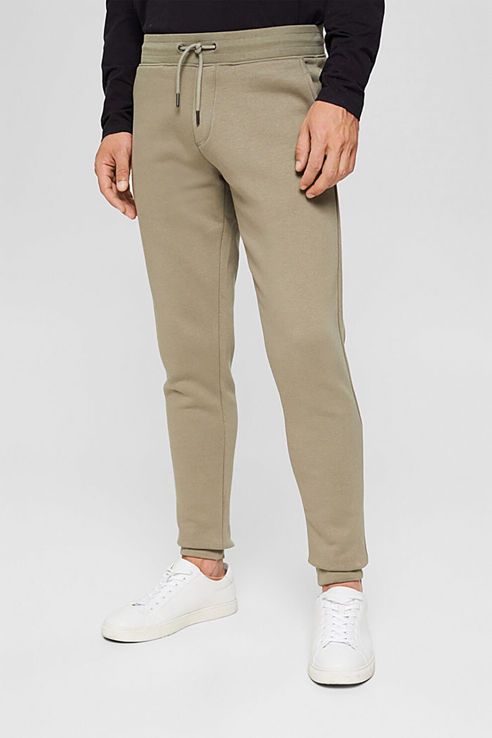 Esprit, Pantaloni conici cu snur, Kaki