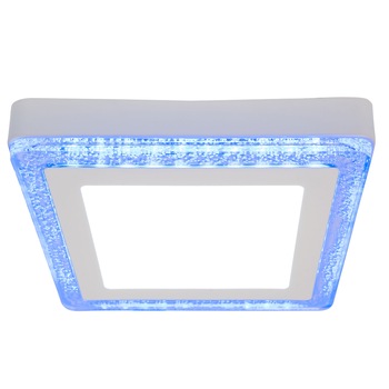 Aplica led 12W+4W, Lumina rece si albastra, Patrata, IP20, 195x195x35mm Aplica led 12W+4W, Lumina rece si albastra, Patrata, IP20, 195x195x35mm