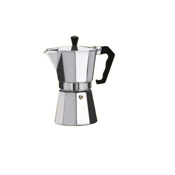 Ibric aluminiu 450 ml, cafetiera espresso aluminiu , capacitate 9 cesti, valva de siguranta, 21.5 x 12 cm, argintiu Ibric aluminiu 450 ml, cafetiera espresso aluminiu , capacitate 9 cesti, valva de siguranta, 21.5 x 12 cm, argintiu
