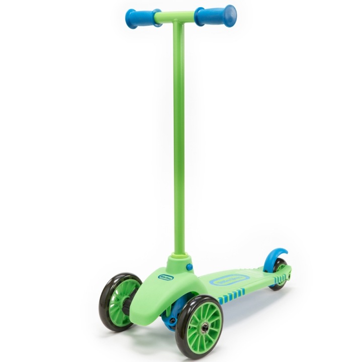 Trotineta Little Tikes, Cu roti silentioase, Material rezistent, Manere confortabile, Verde