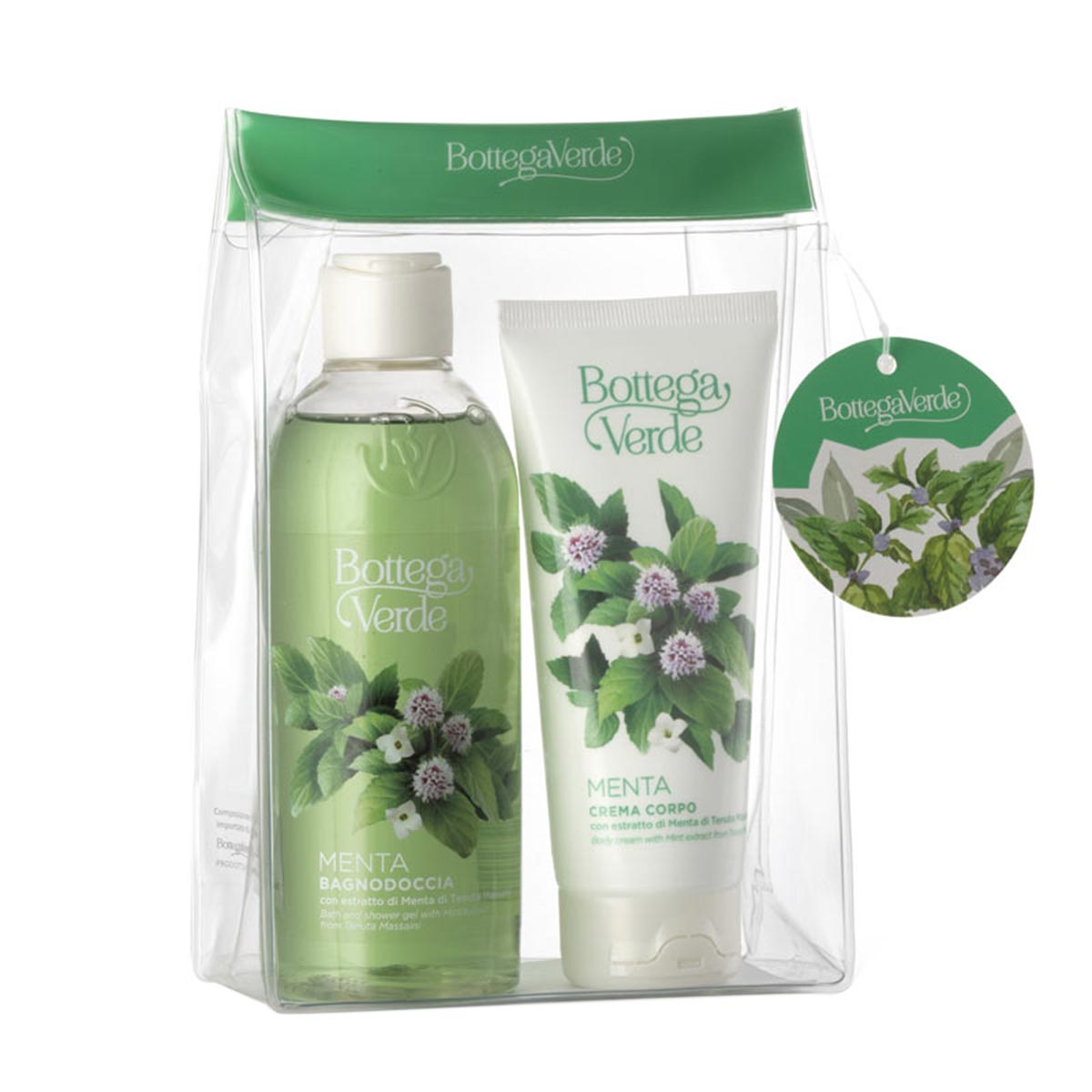 Set de calatorie, cu extract de menta - Menta, 100 ML, 250 ML, Bottega Verde