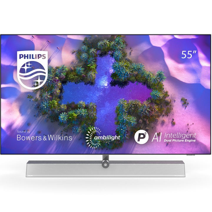 Philips 55OLED936/12 Smart OLED Televízió, 139 cm, 4K Ultra HD, Android, Ambilight