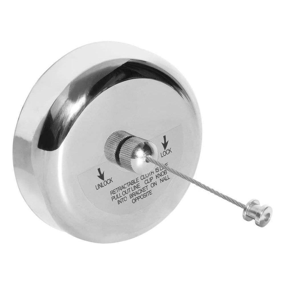 Uscator retractabil tip sfoara de perete, awwaline®, inox, 2.5m