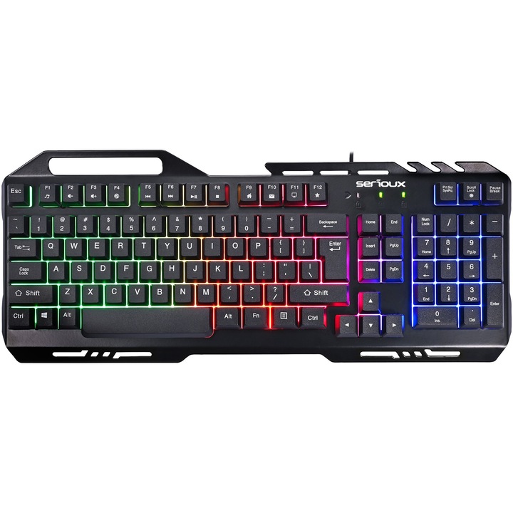Комплект Gaming Serioux Tobis 3 in 1, Клавиатура, Мишка, Подложка за мишка