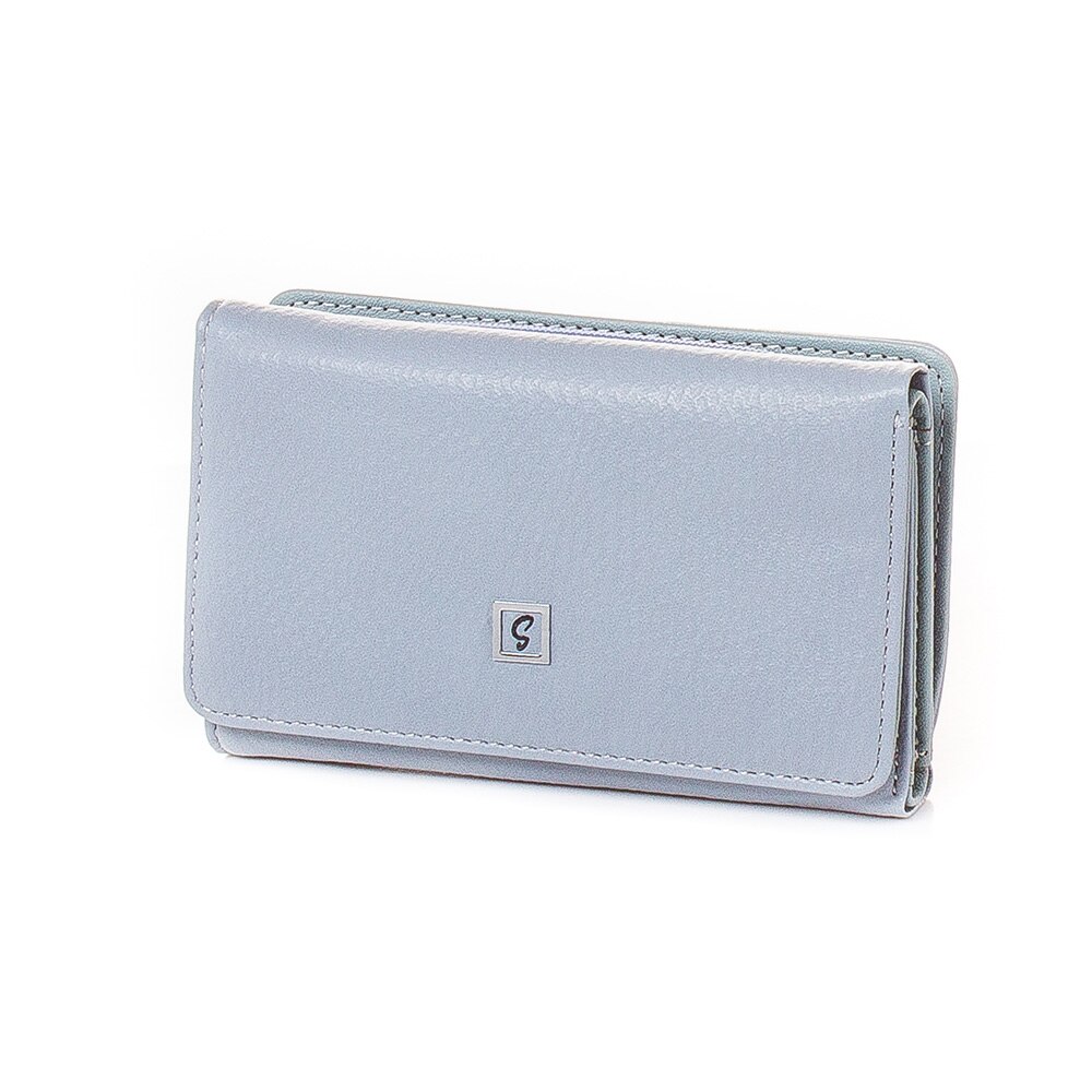 Portofel de dama din piele ecologica Stilno A1050-04, Albastru