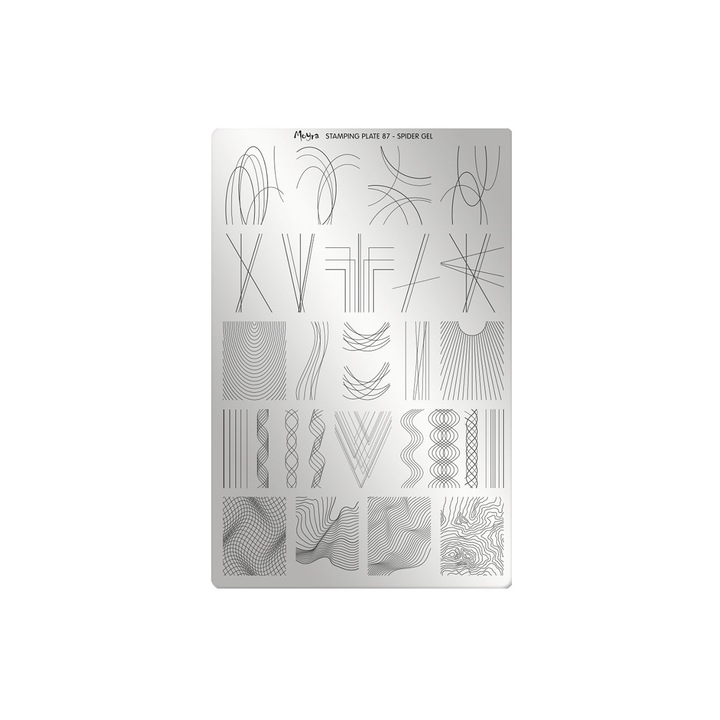 Matrita pentru stampila Moyra, 087, Spider gel, Gri-negru