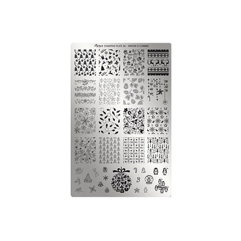 Matrita pentru stampila Moyra, 036, Winter is coming, Gri-negru Matrita pentru stampila Moyra, 036, Winter is coming, Gri-negru