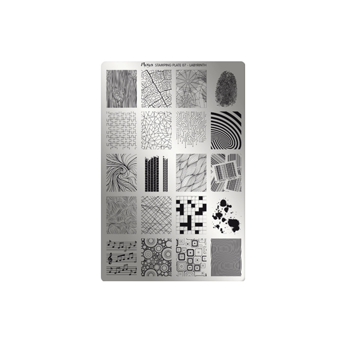 Matrita pentru stampila Moyra, 007, Labyrinth, Gri-negru