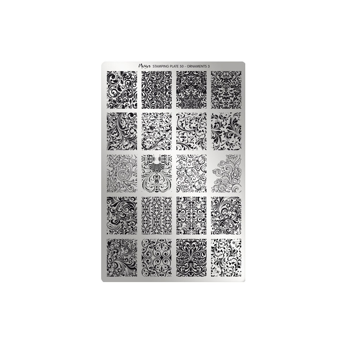 Matrita pentru stampila Moyra, 050, Ornaments 3, Gri-negru