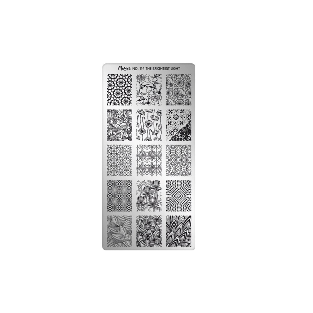 Matrita pentru stampila mini Moyra, 114, The Brightest Light, Gri-negru