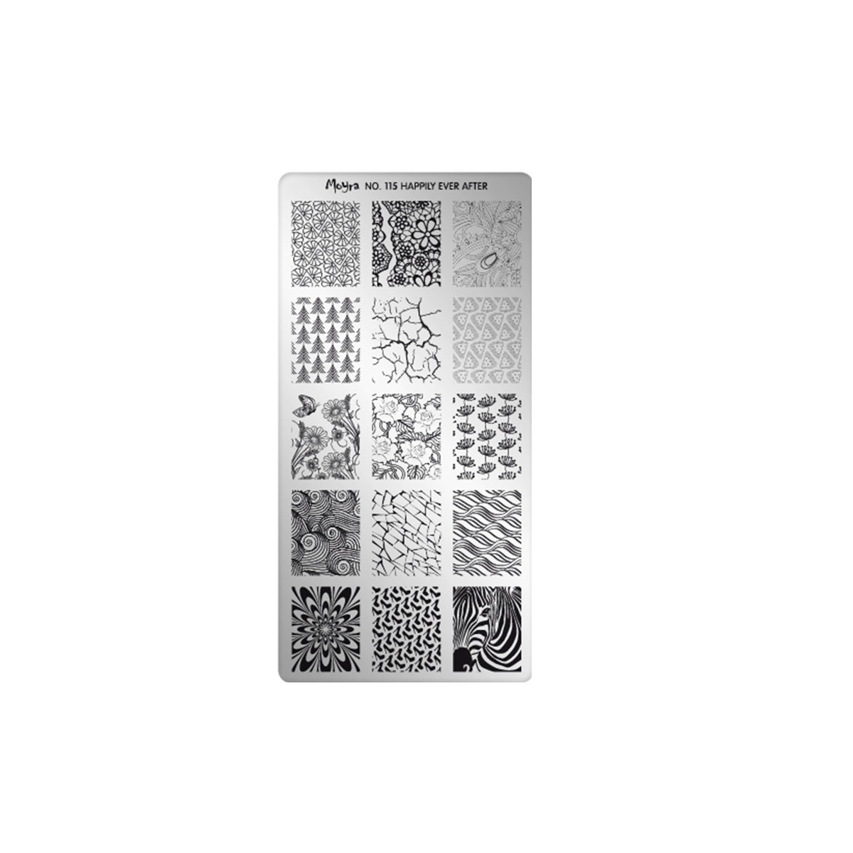 Matrita pentru stampila mini Moyra, 115, Happily Ever After, Gri-negru