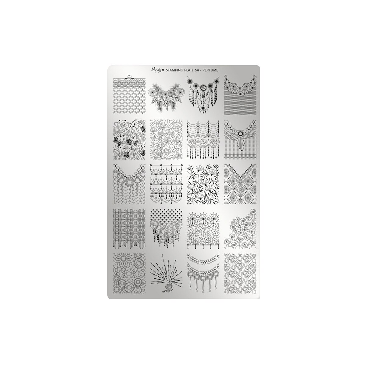 Matrita pentru stampila Moyra, 064, Perfume, Gri-negru
