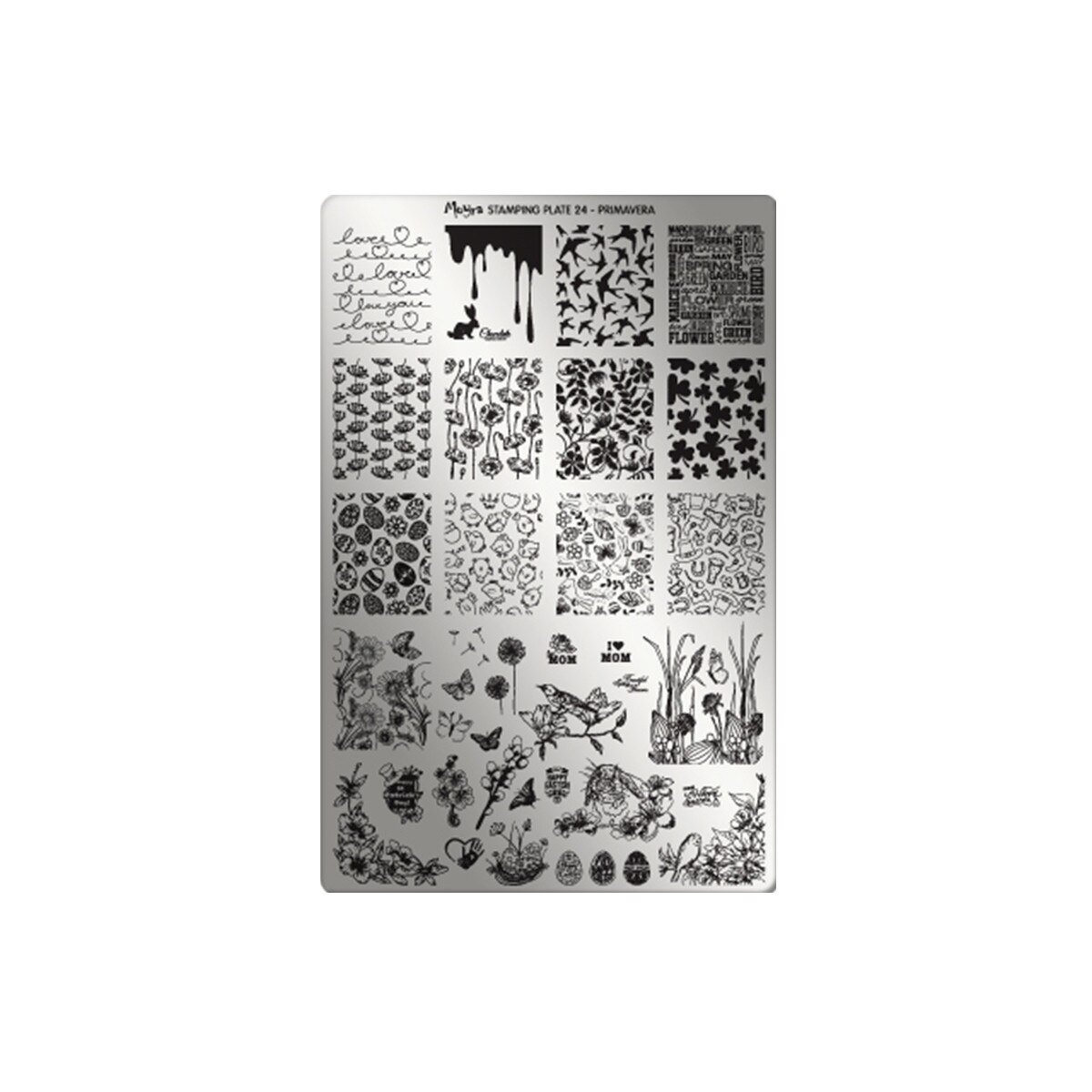 Matrita pentru stampila Moyra, 024, Primavera, Gri-negru