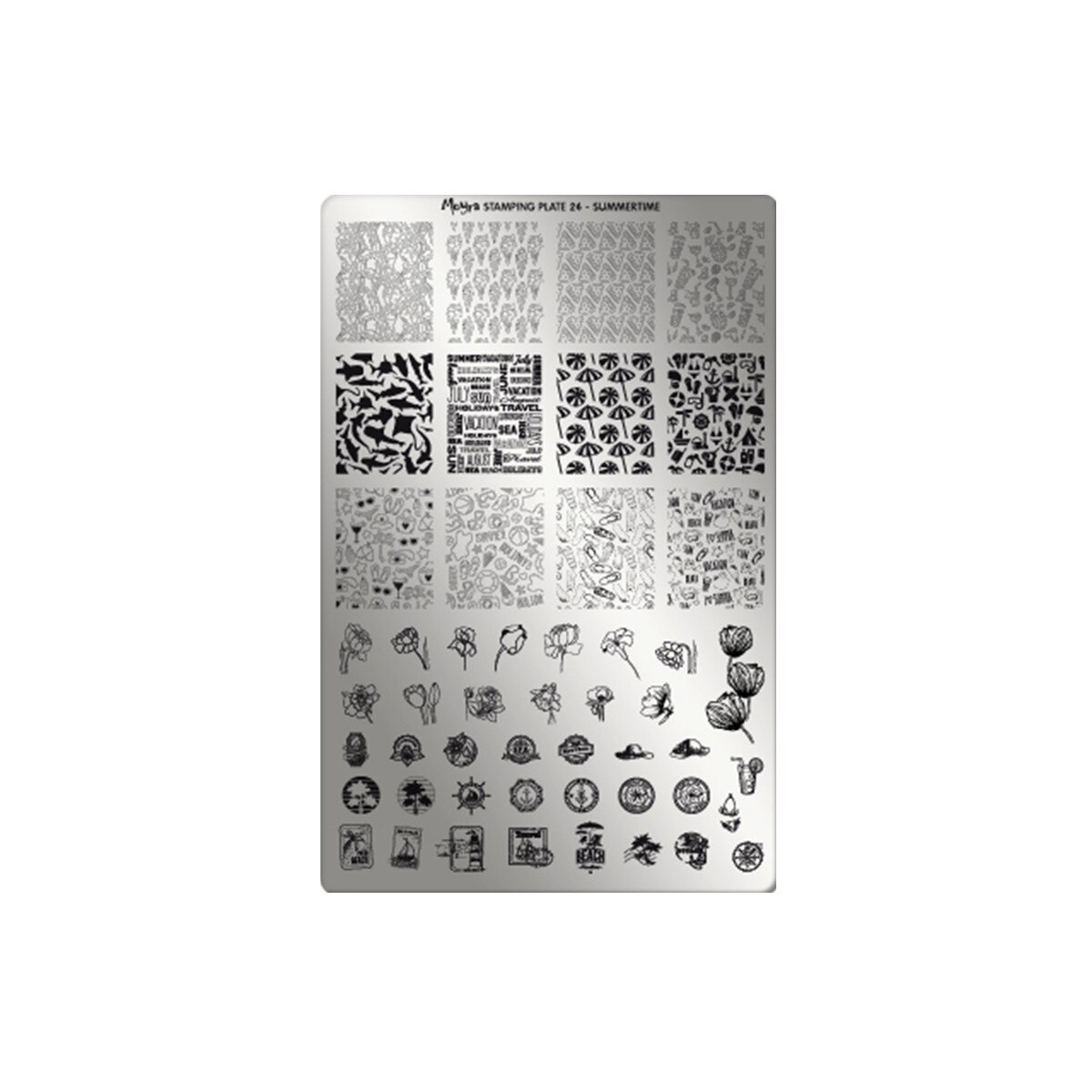 Matrita pentru stampila Moyra, 026, Summertime, Gri-negru