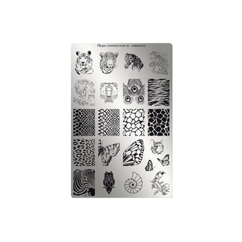 Matrita pentru stampila Moyra, 004, Animalistic, Gri-negru Matrita pentru stampila Moyra, 004, Animalistic, Gri-negru