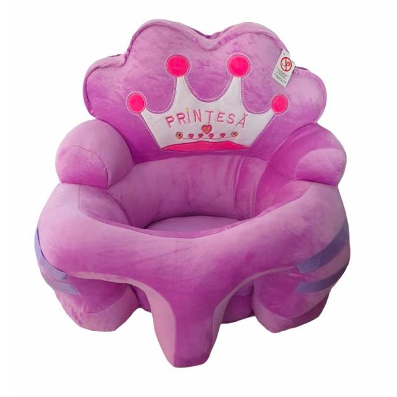Fotoliu bebe cu spatar si arcada - Printesa mov - Krista® 53x53x50 cm