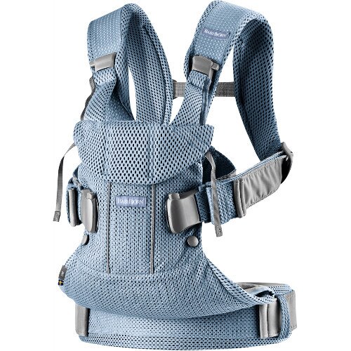 Marsupiu BabyBjorn Anatomic One Air Slate Blue 3D Mesh