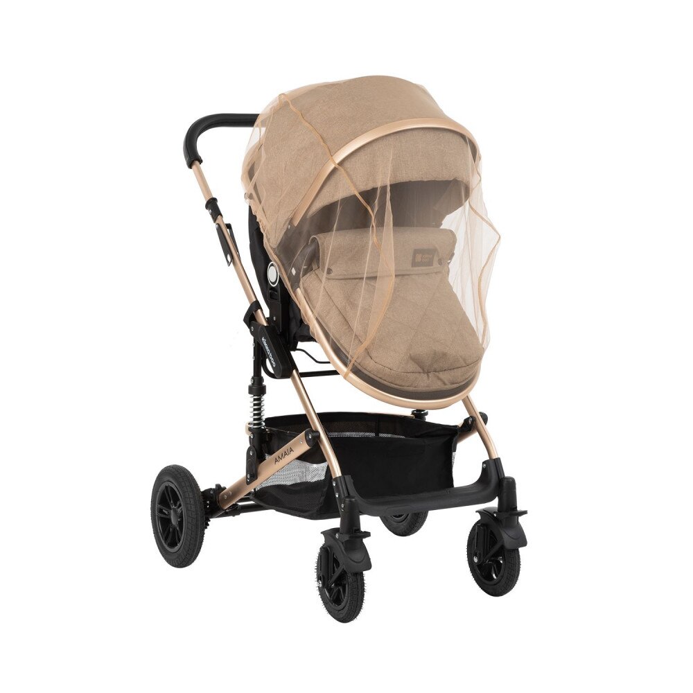Protectie impotriva insectelor KikkaBoo pentru carucior Beige