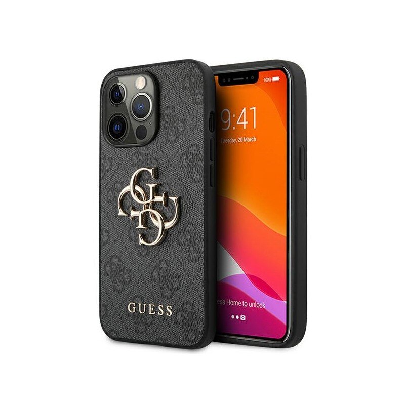 Husa Spate Guess Compatibila Cu iPhone 13 Pro, Colectia Big Metal Logo, Gri -9024819