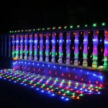 Instalatie Craciun, Tip Plasa, 3 m x 1.5 m, 240 LED-uri, Multicolor, 8 jocuri de lumini, Transformator, Interconectabila, Prelungitor 3 m inclus, Fir transparent, Flippy Instalatie Craciun, Tip Plasa, 3 m x 1.5 m, 240 LED-uri, Multicolor, 8 jocuri de lumini, Transformator, Interconectabila, Prelungitor 3 m inclus, Fir transparent, Flippy