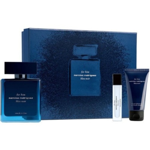 Set Apa de Parfum Narciso Rodriguez Narciso For Him Bleu Noir 100ml si 10ml si Gel de Dus 75ml, Barbati, 110 ml